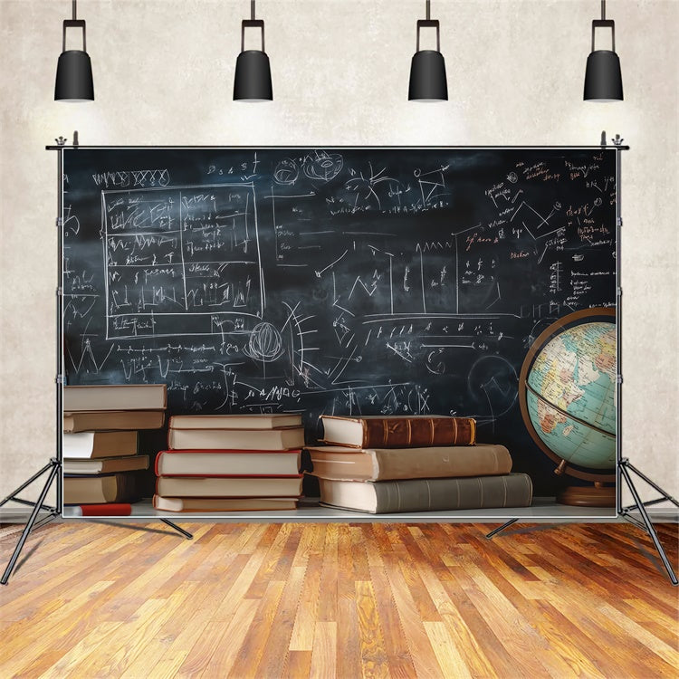 Chalkboard Photo Backdrop Math Scholarly Formulas Backdrop UK BRP57-40