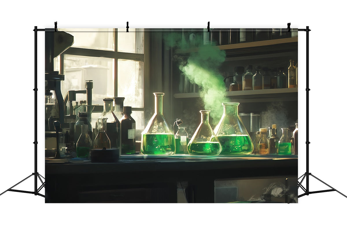 Chemistry Backdrop Green Potion Science Backdrop UK BRP57-42