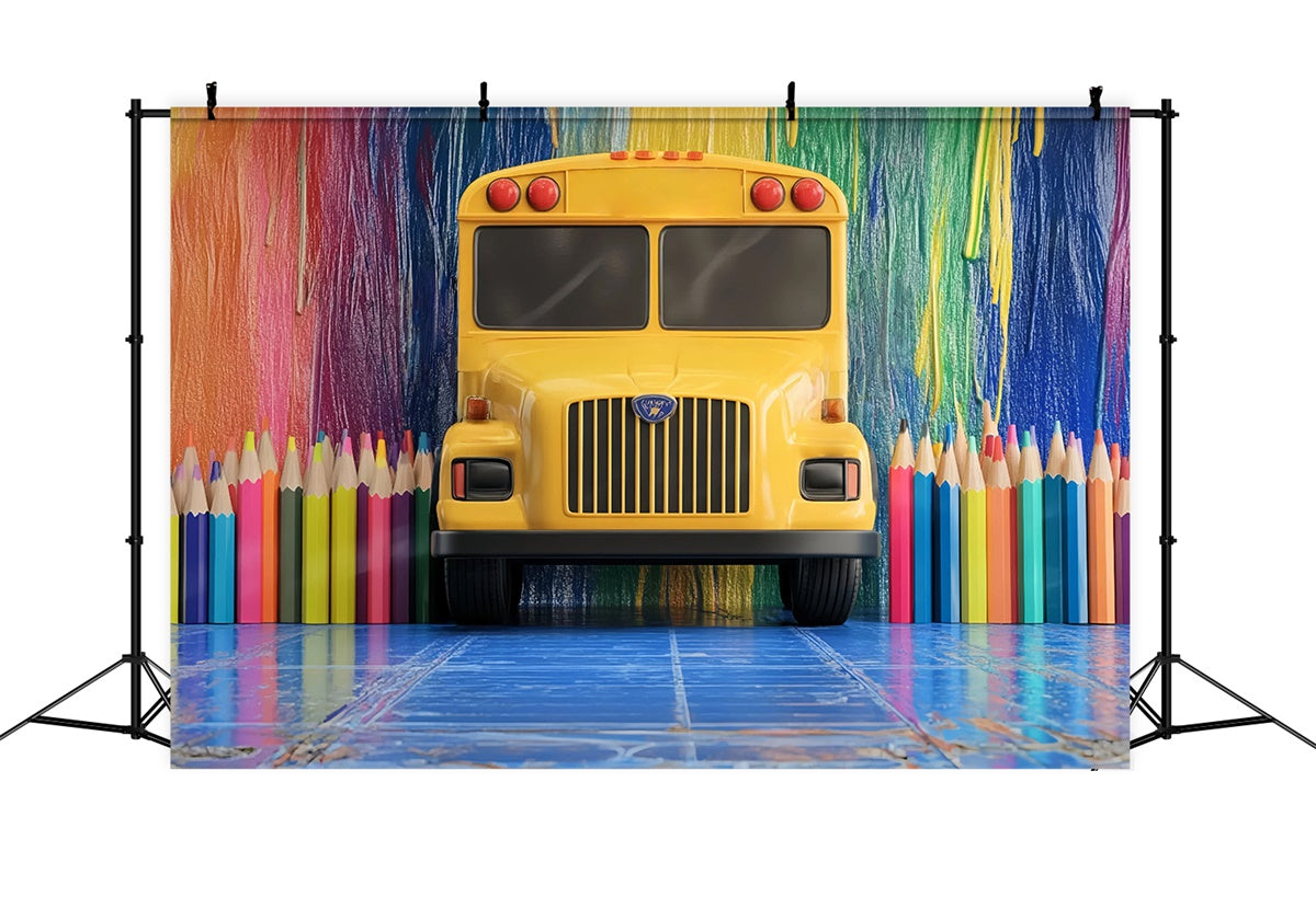 School Photo Backdrop Magic School Bus Vibes Backdrop UK BRP57-50