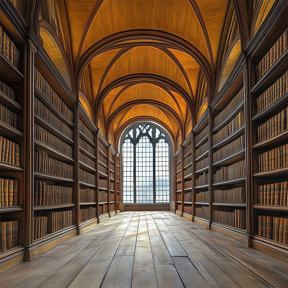 Back To School Photo Backdrop Gothic Library Hall Backdrop UK BRP57-53