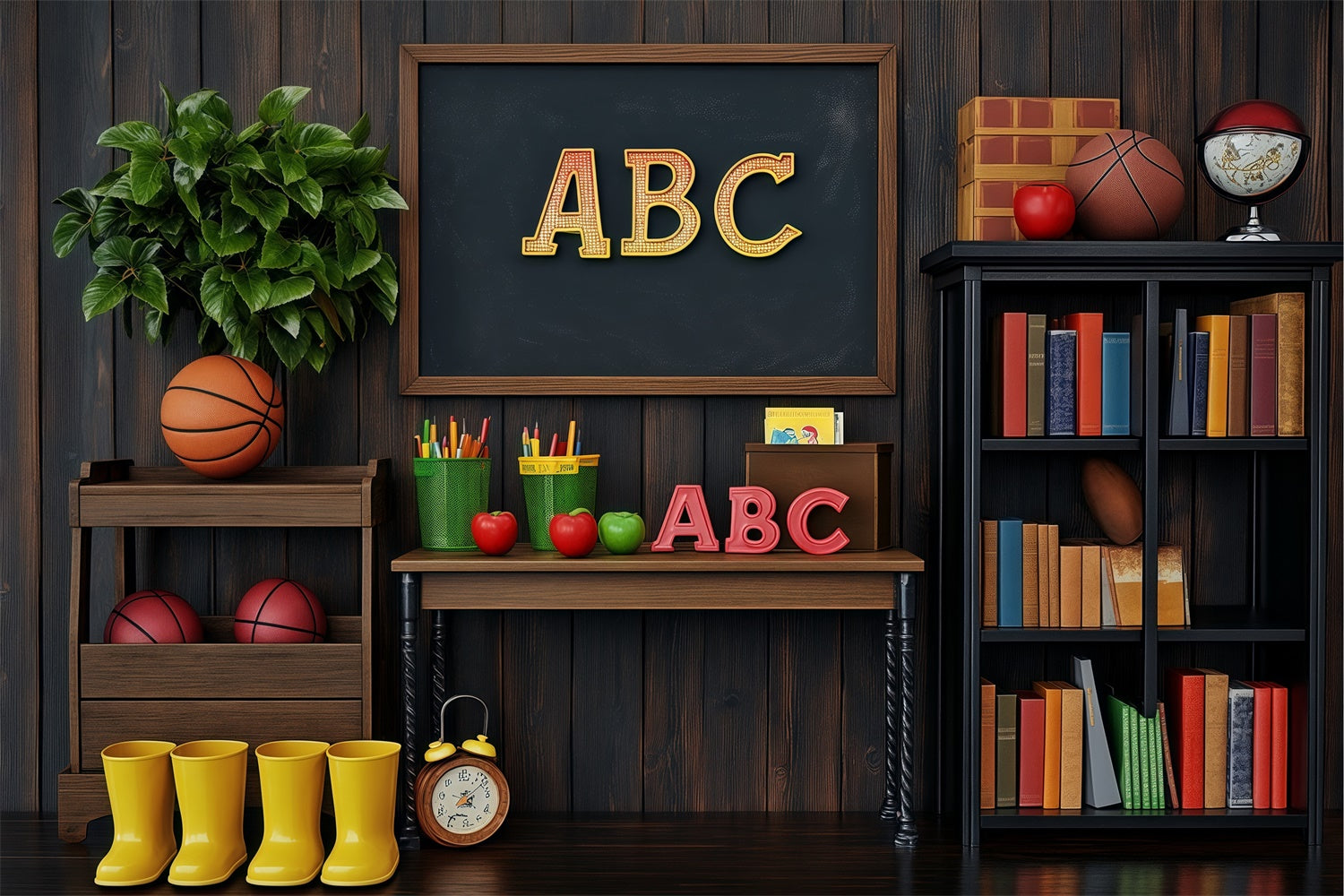 Back To School Backdrop School Essentials Display Backdrop UK BRP57-56