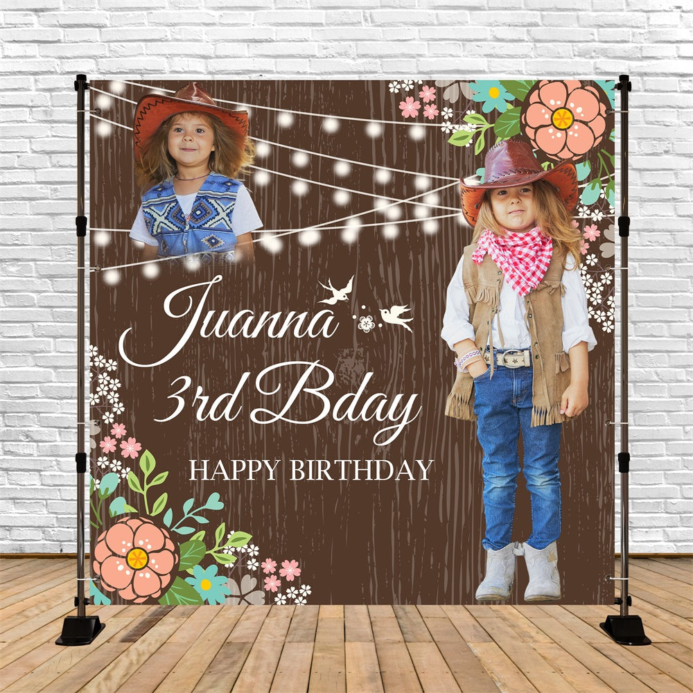 Custom Birthday Backdrops Rustic Rodeo Birthday Backdrop UK BRP6-100