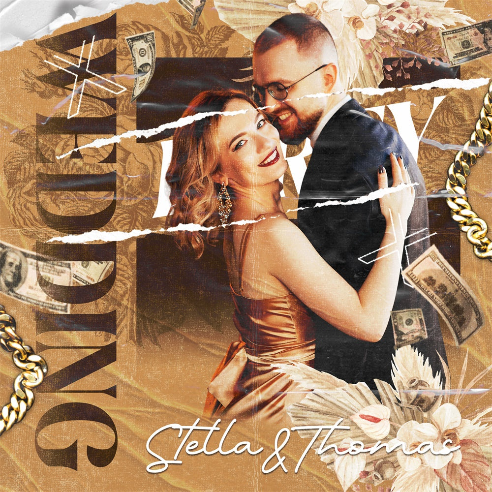 Elegant Wedding Backdrop Glamorous Wedding Party Custom Backdrop UK BRP6-109