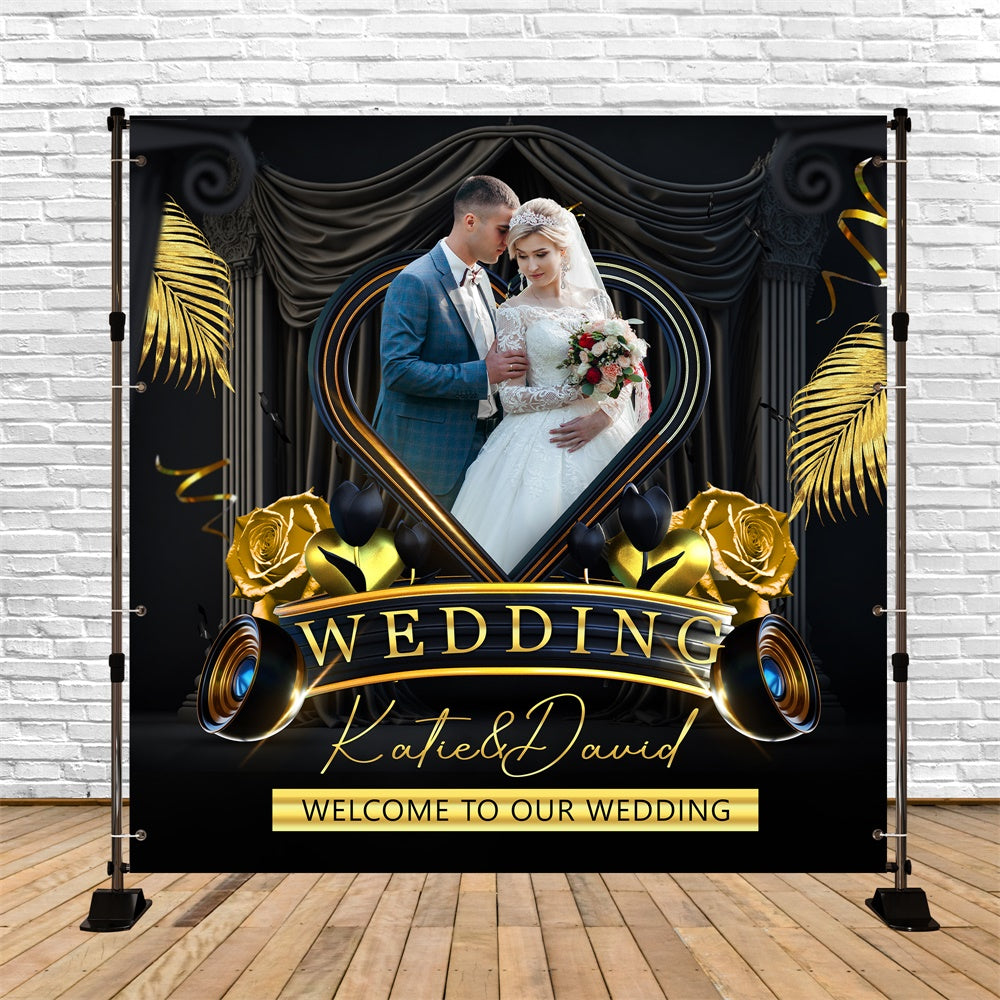 Wedding Photo Backdrop Twinkling Lights Bliss Customized Backdrop UK BRP6-118