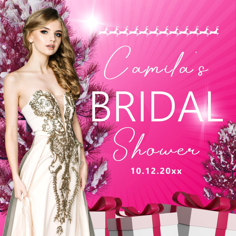 Christmas Wedding Backdrop Holiday Glam Bridal Shower Custom Backdrop UK BRP6-128