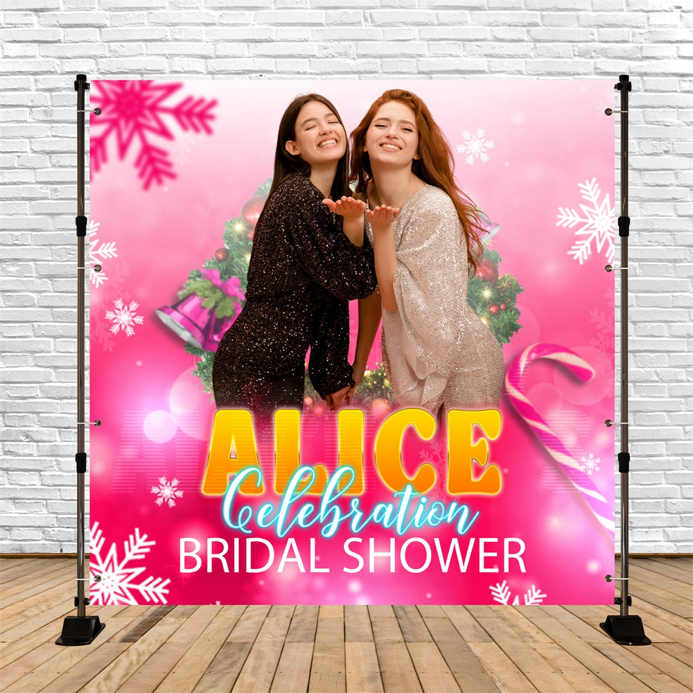 Bridal Shower Backdrops Sparkling Christmas Fun Custom Backdrop UK BRP6-129