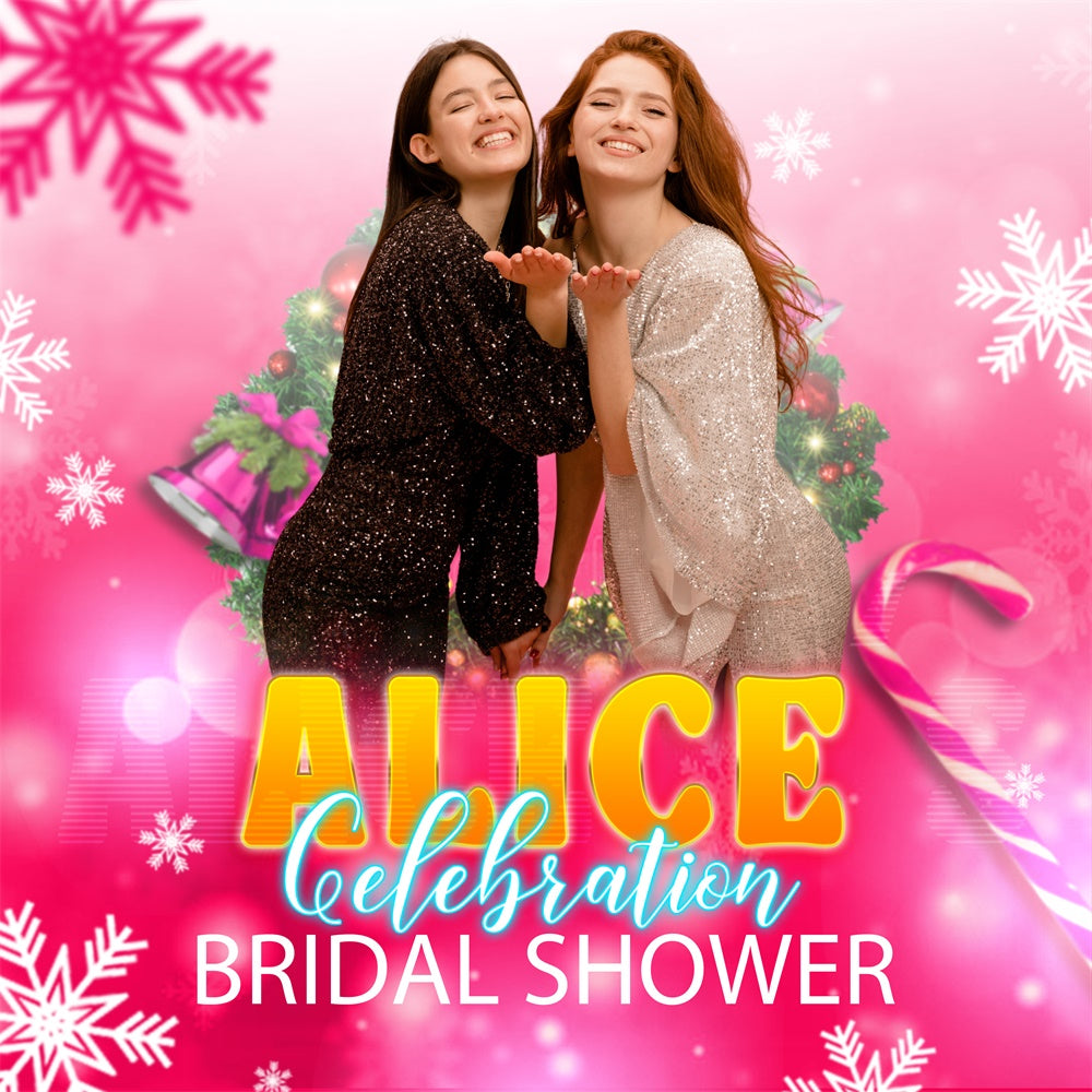 Bridal Shower Backdrops Sparkling Christmas Fun Custom Backdrop UK BRP6-129
