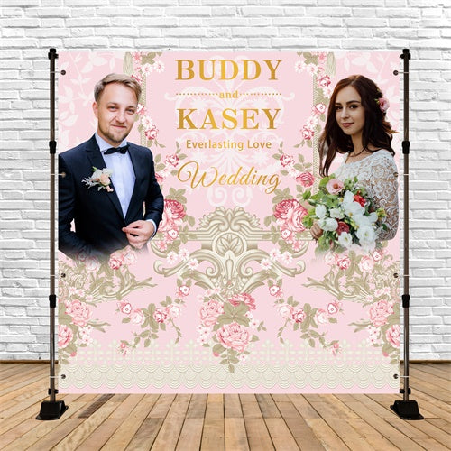 Backdrops For Weddings Soft Rose Elegant Custom Backdrop UK BRP6-136