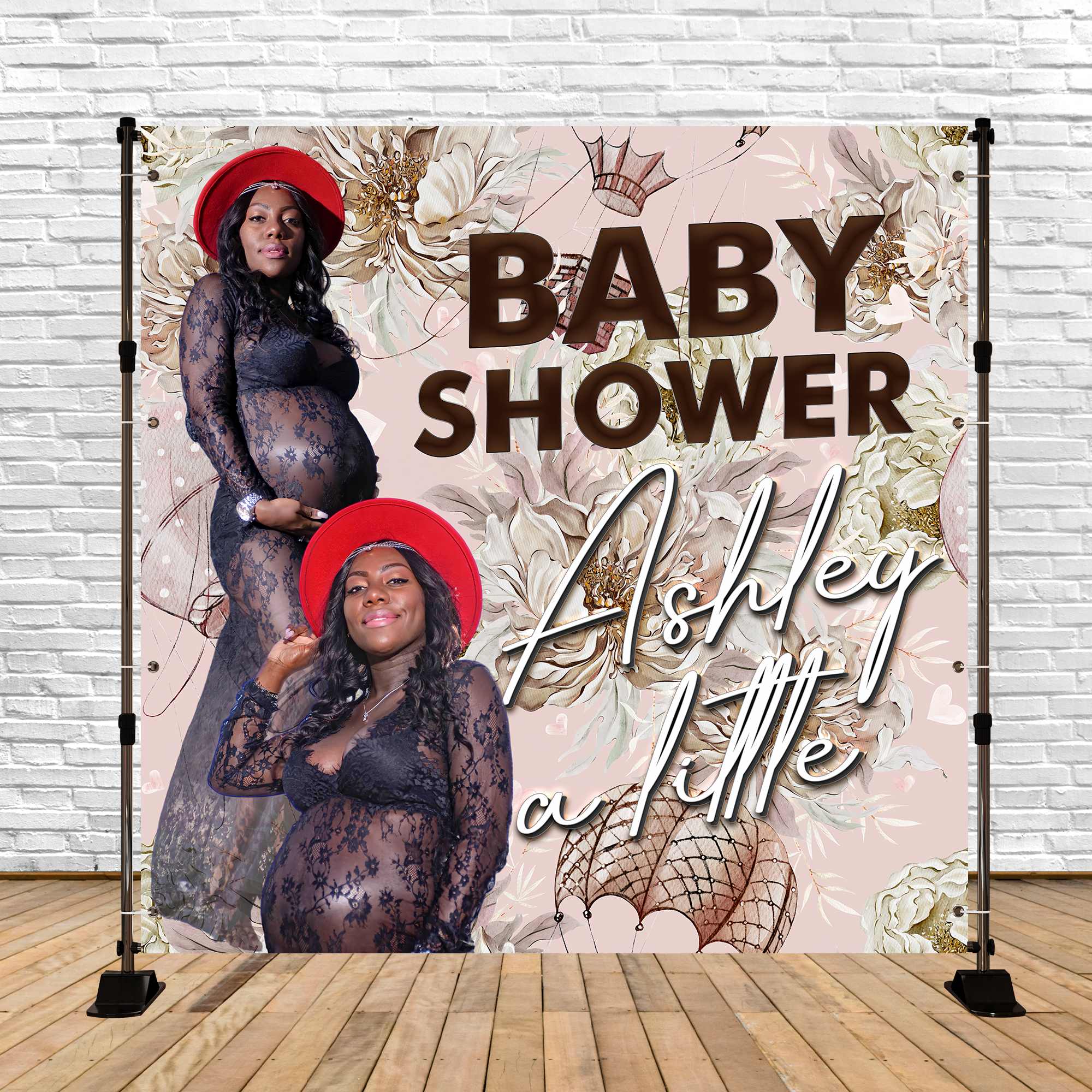 Backdrops For Baby Shower Hot Air Floral Customized Backdrop UK BRP6-14