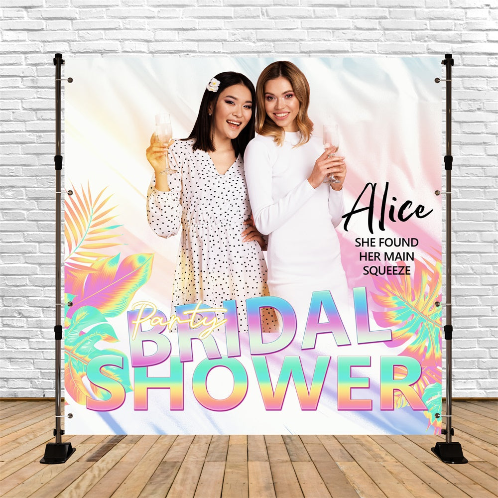 Bridal Shower Backdrop Radiant Palms Bash Customized Backdrop UK BRP6-145