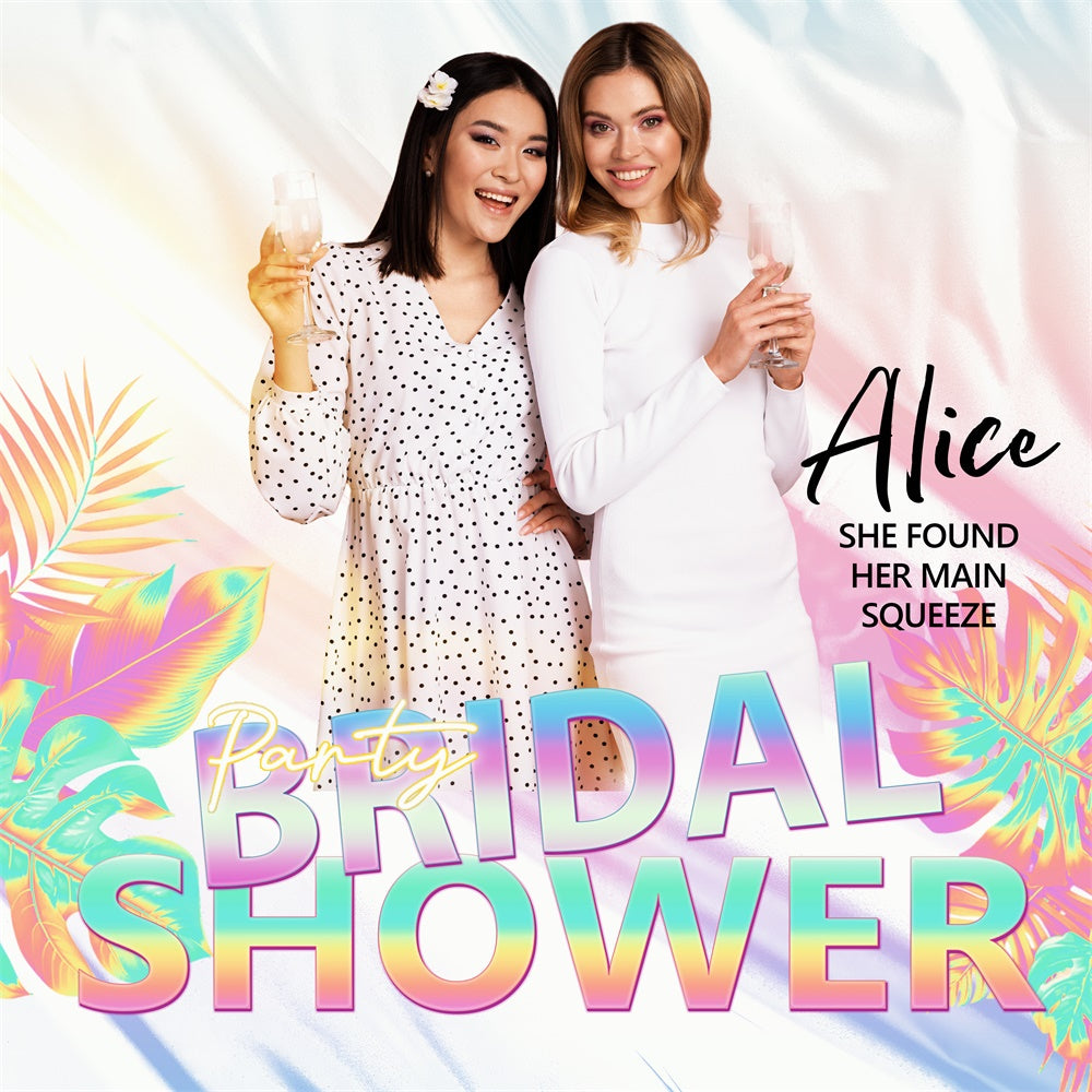 Bridal Shower Backdrop Radiant Palms Bash Customized Backdrop UK BRP6-145