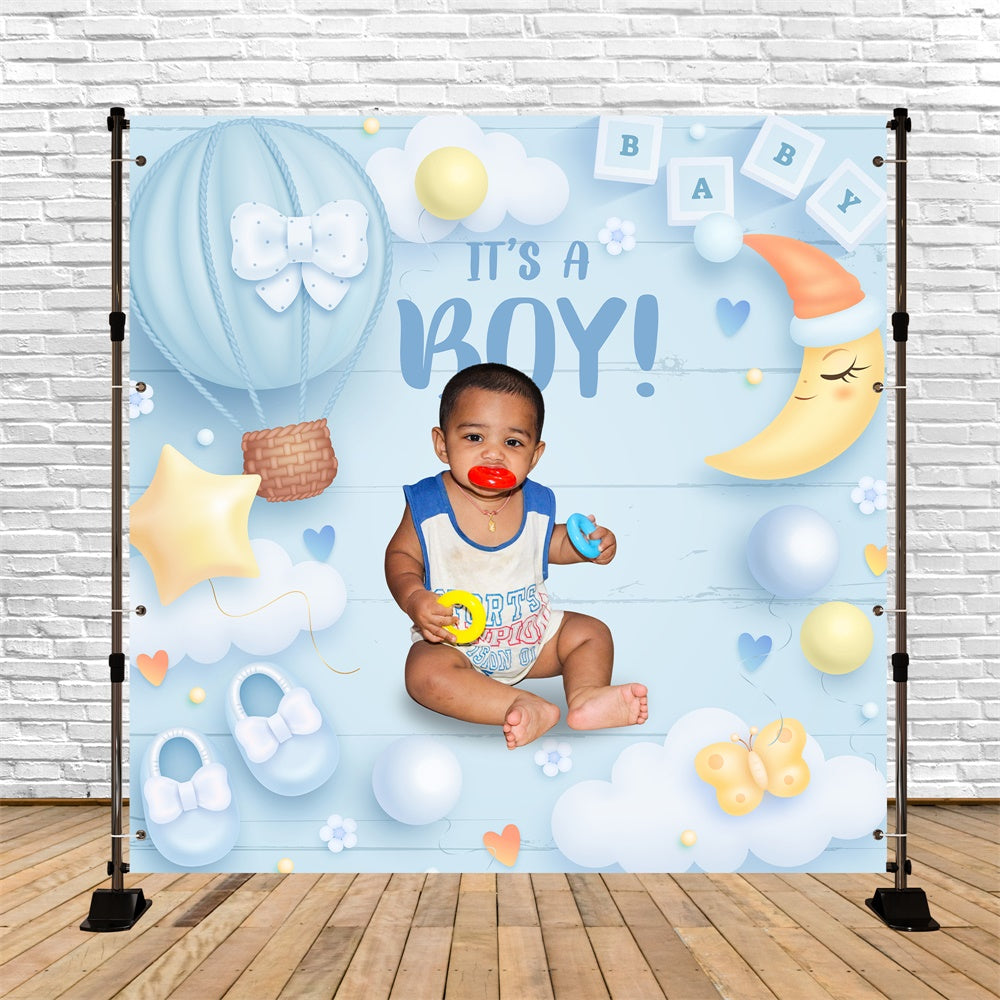 Baby Shower Photo Backdrop Sky Adventure Custom Backdrop UK BRP6-15