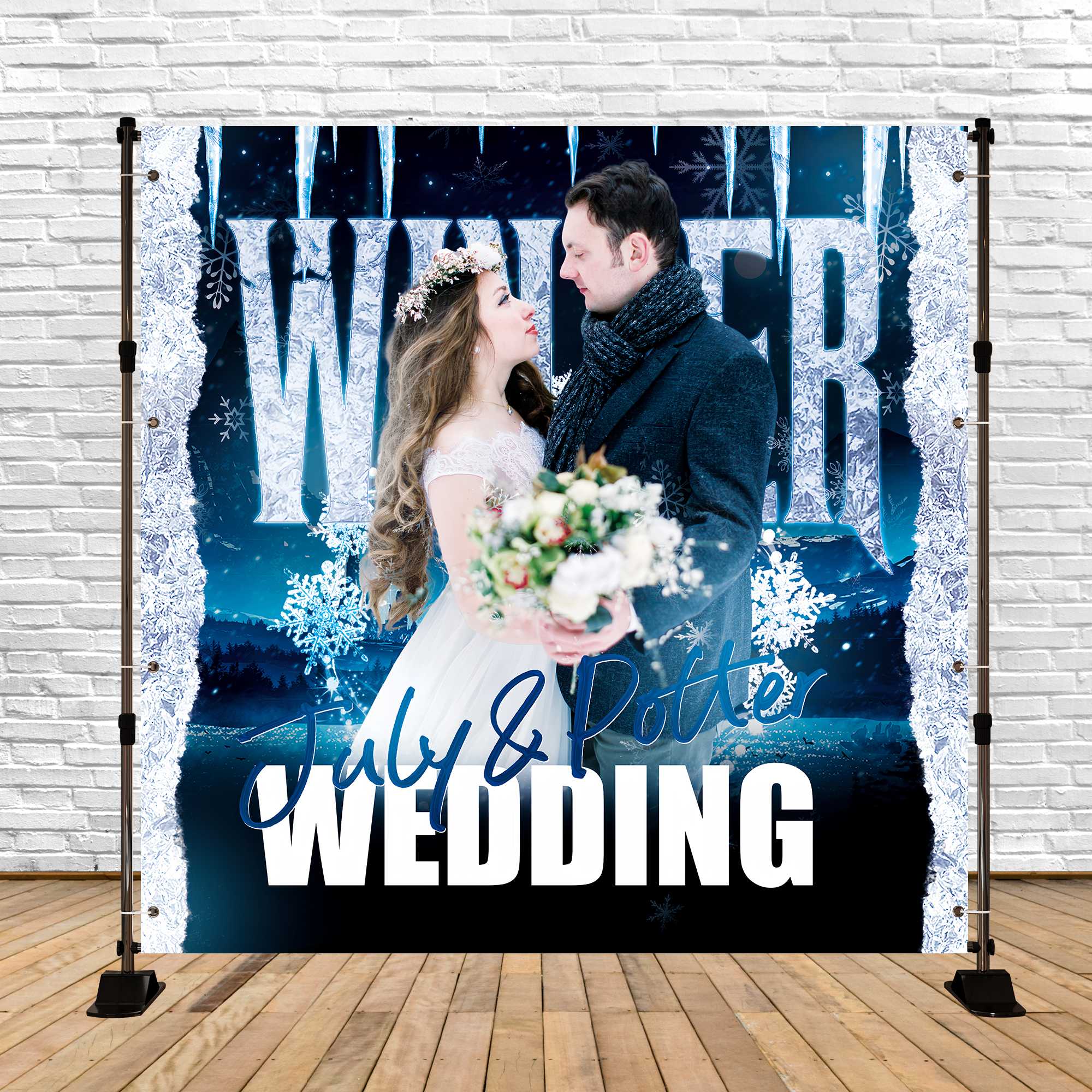 Backdrop For Wedding Winter Frost Wedding Customized Backdrop UK BRP6-150