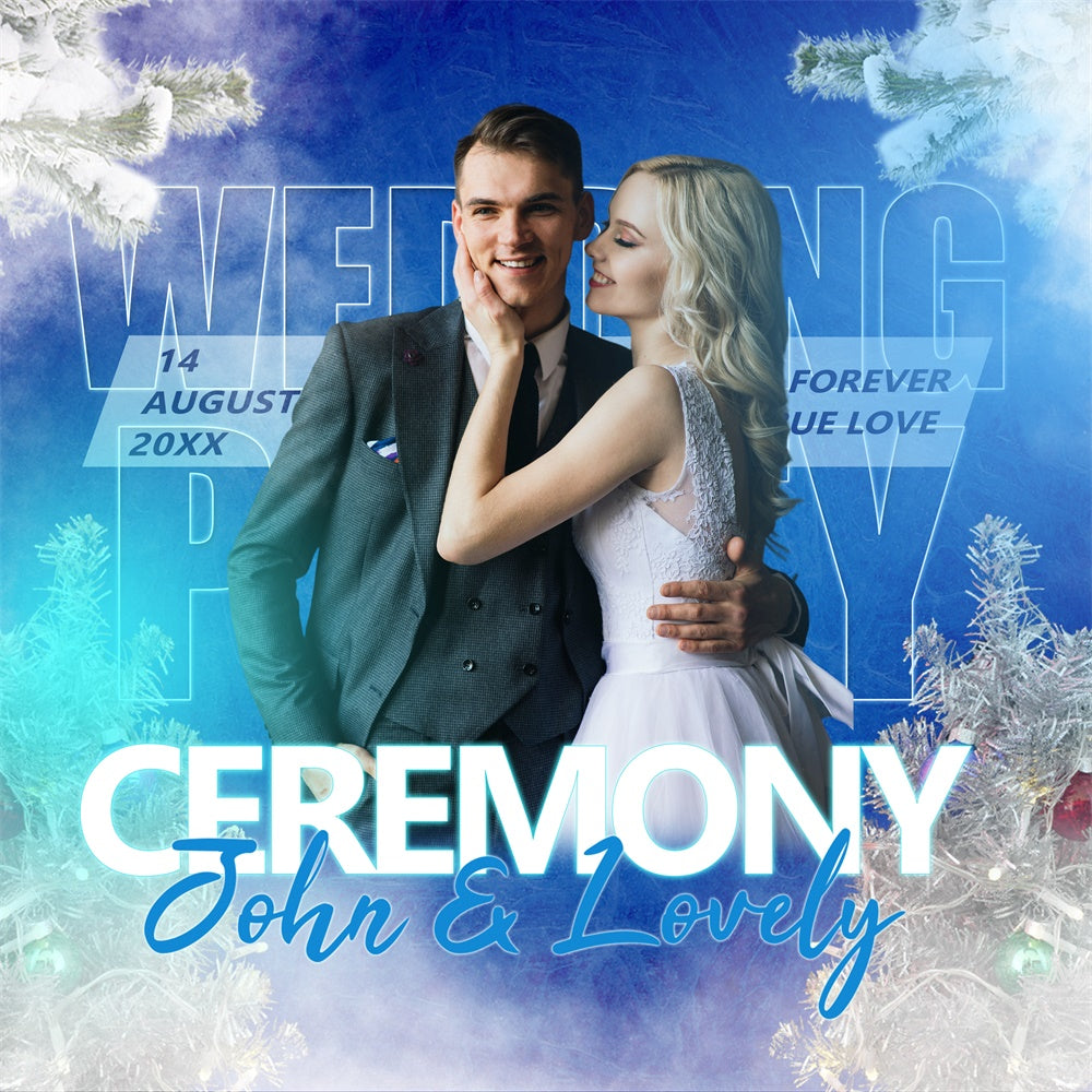 Wedding Backdrop Ideas Frozen Pine Romance Custom Backdrop UK BRP6-151