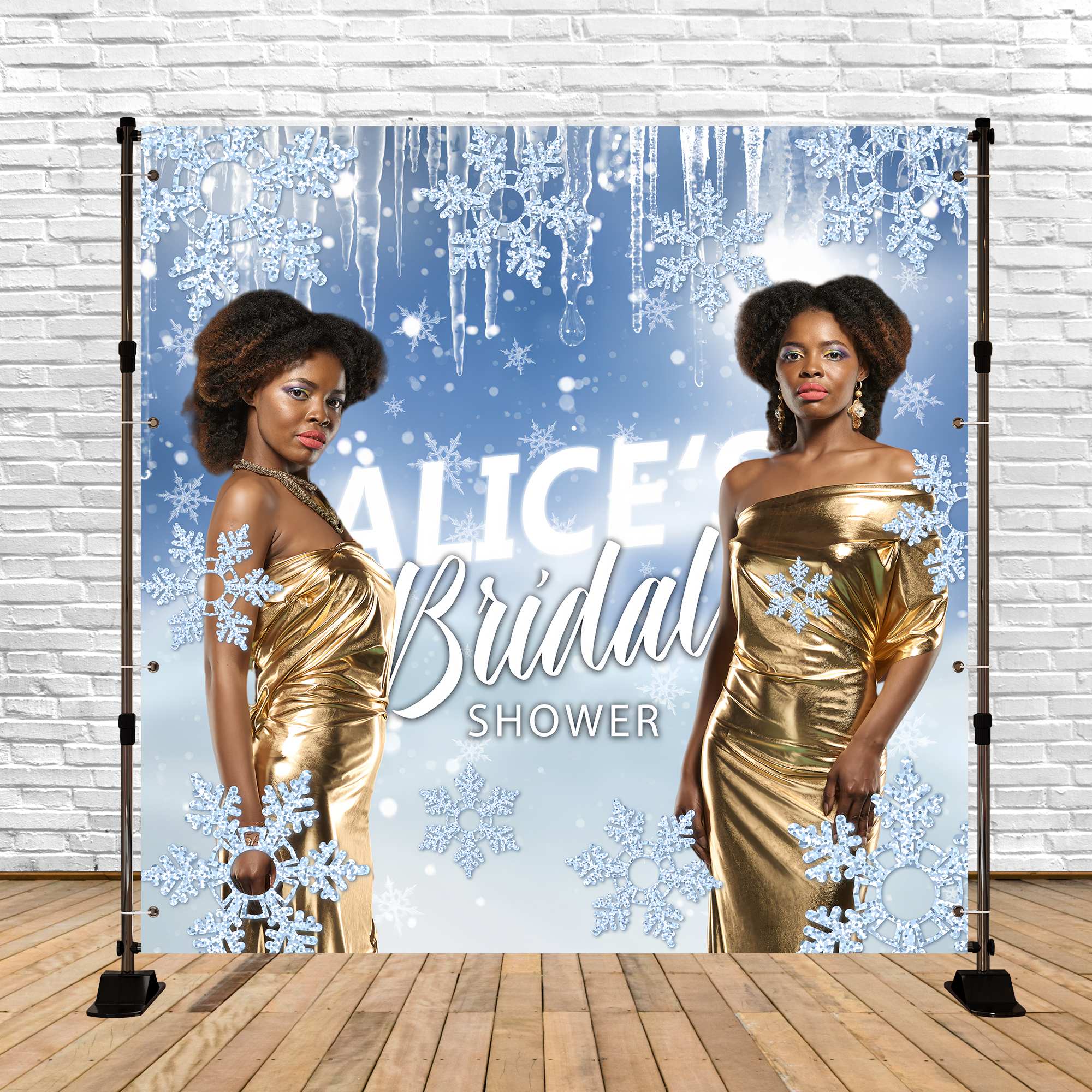 Bridal Shower Photo Backdrop Snow Queen Personalized Backdrop UK BRP6-152