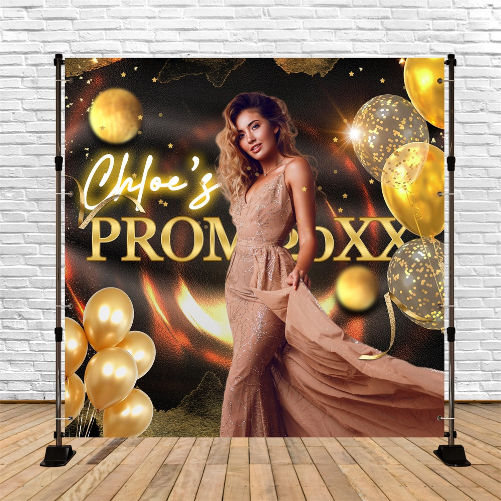 Prom Backdrop Midnight Luxe Light Personalized Party Graduation Backdrop UK BRP6-158