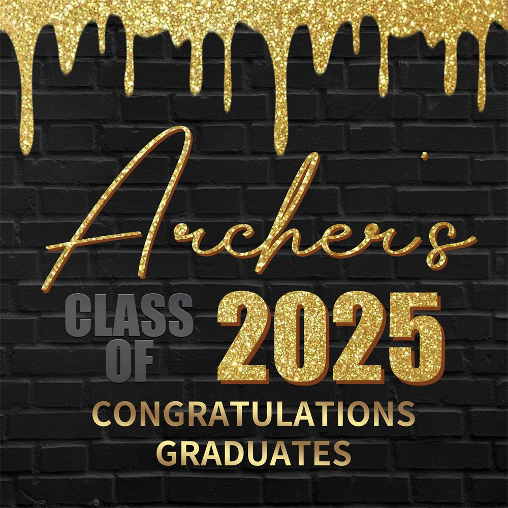 Custom Graduation Backdrops Classy Glitter Party Graduation Backdrop UK BRP6-171