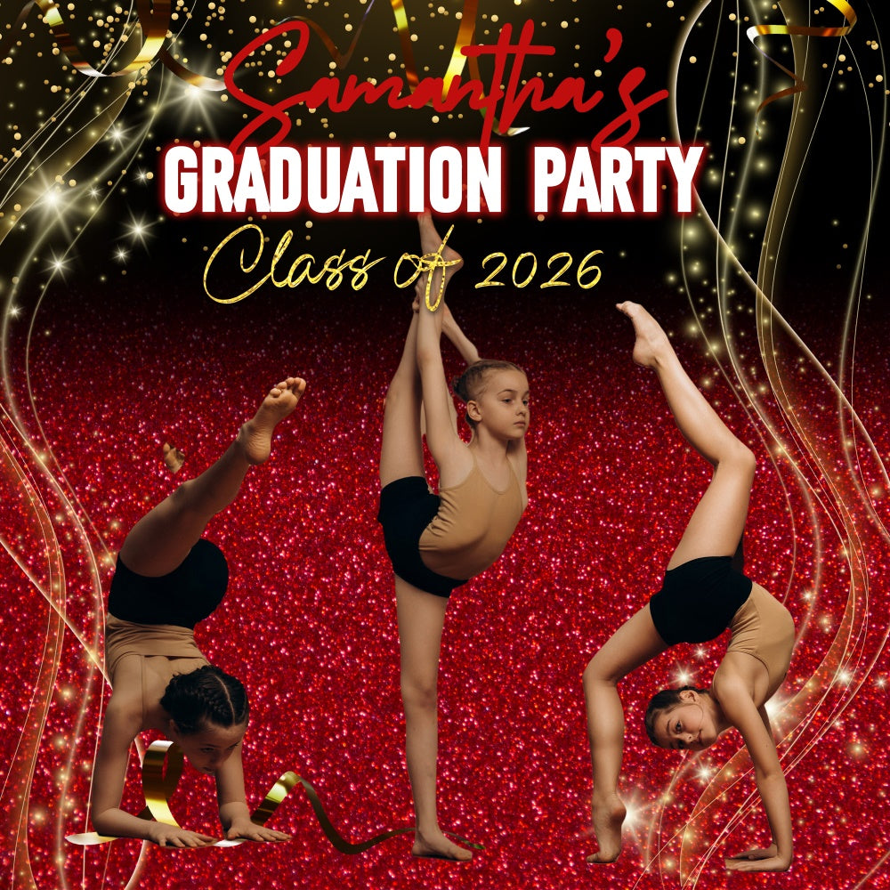 Custom Graduation Backdrops Gym Star Shine Party Graduation Backdrop UK BRP6-186