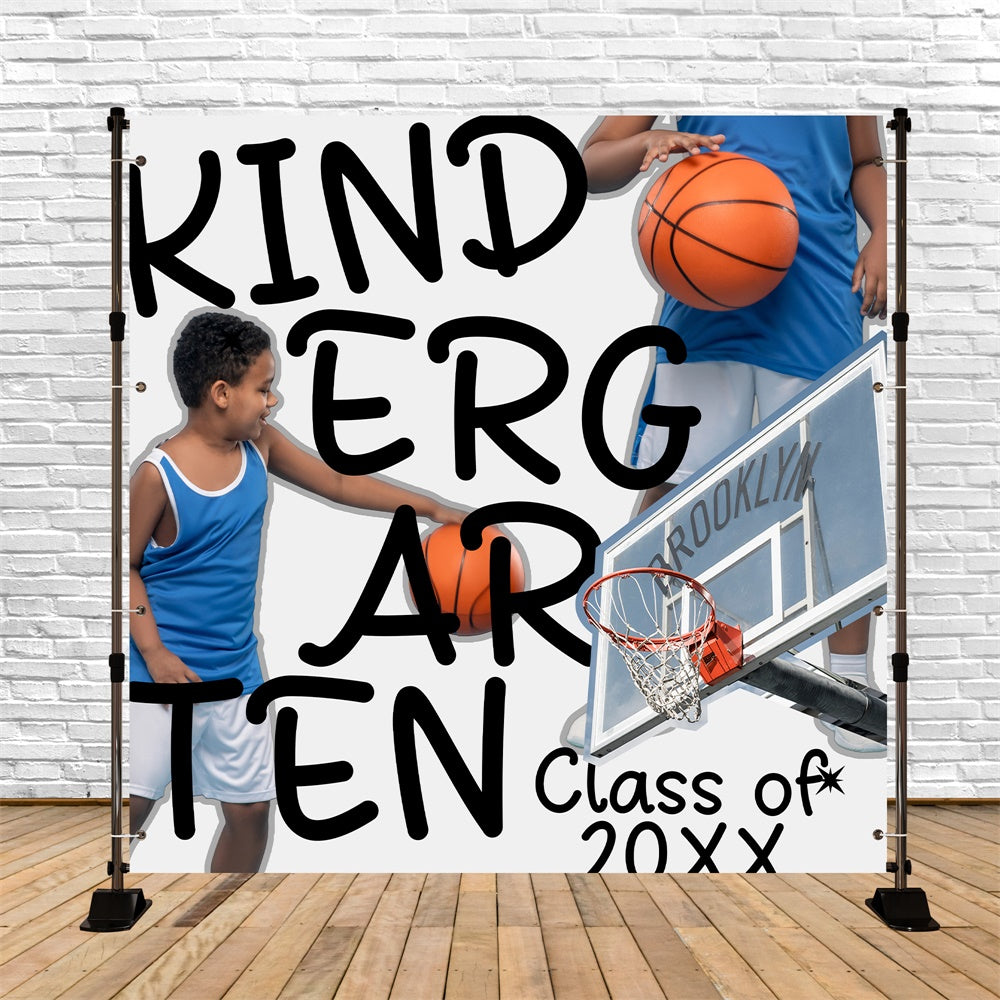 Preschool Graduation Backdrop Basketball Star Custom Party Graduation Backdrop UK BRP6-188
