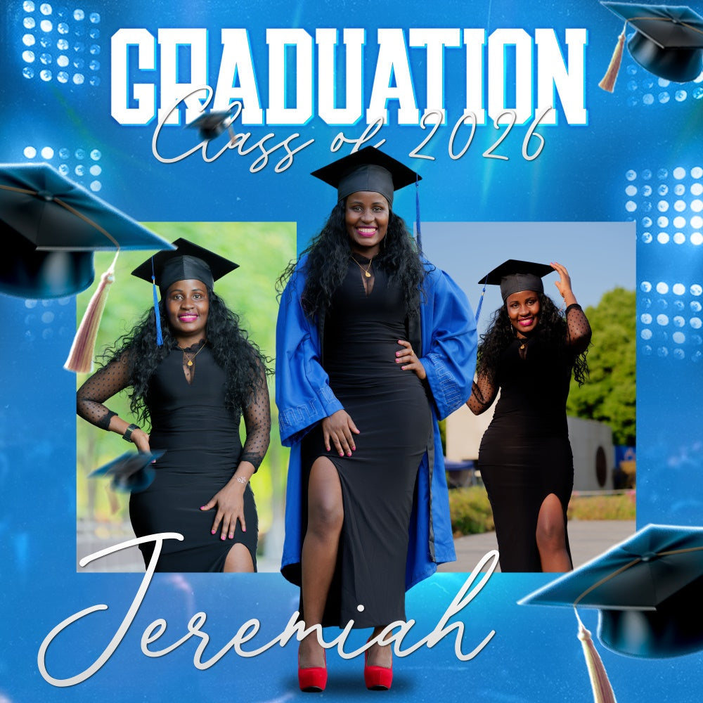 Personalized Graduation Backdrop Stadium Lights Party Graduation Backdrop UK BRP6-199