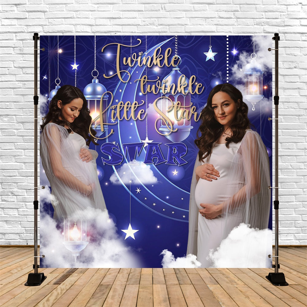 Baby Shower Backdrops Twinkle Star Night Personalized Backdrop UK BRP6-2