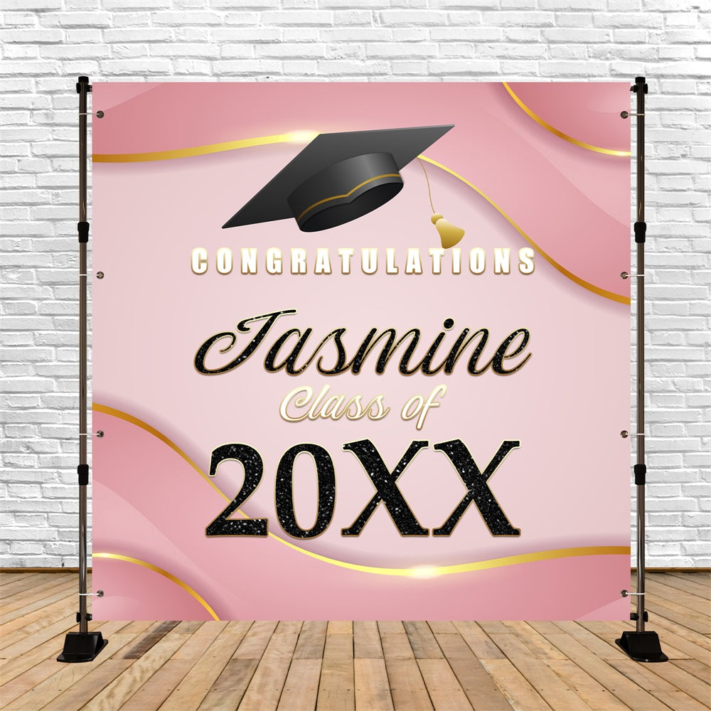 Backdrop Graduation Soft Sparkle Personalized Party Graduation Backdrop UK BRP6-203