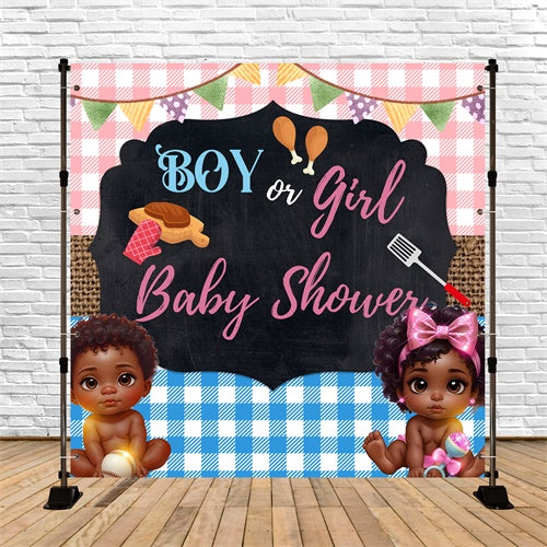 Baby Shower Photo Backdrop Cookout Fun Bash Customized Backdrop UK BRP6-209