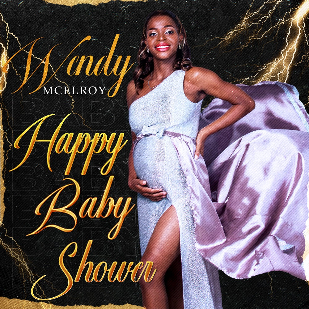 Baby Shower Backdrop Ideas Golden Thunder Customized Backdrop UK BRP6-227