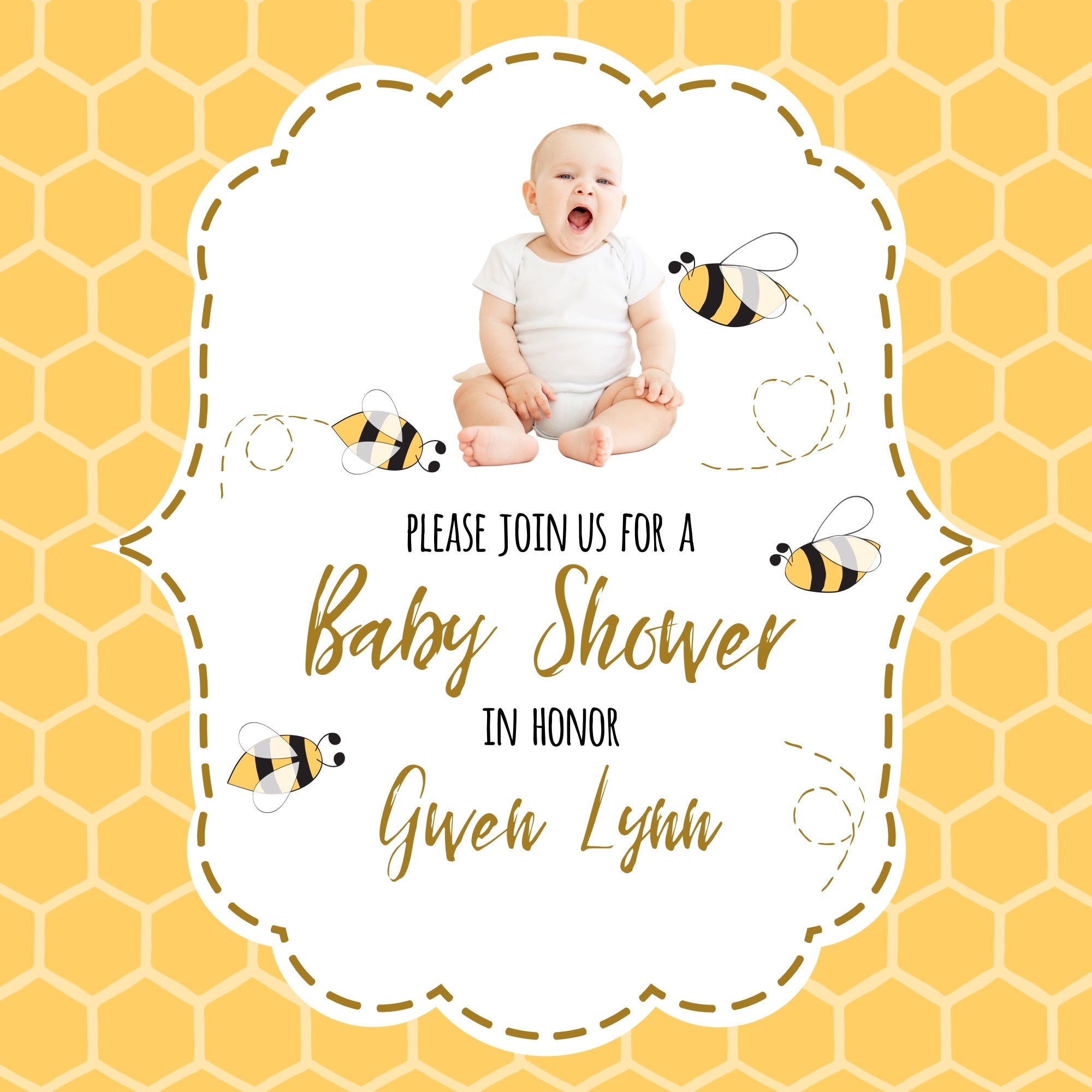 Backdrops For Baby Shower Yellow Hive Joy Custom Backdrop UK BRP6-28