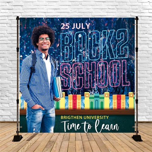 School Photo Backdrops College Comeback Glow Customized Backdrop UK BRP6-33