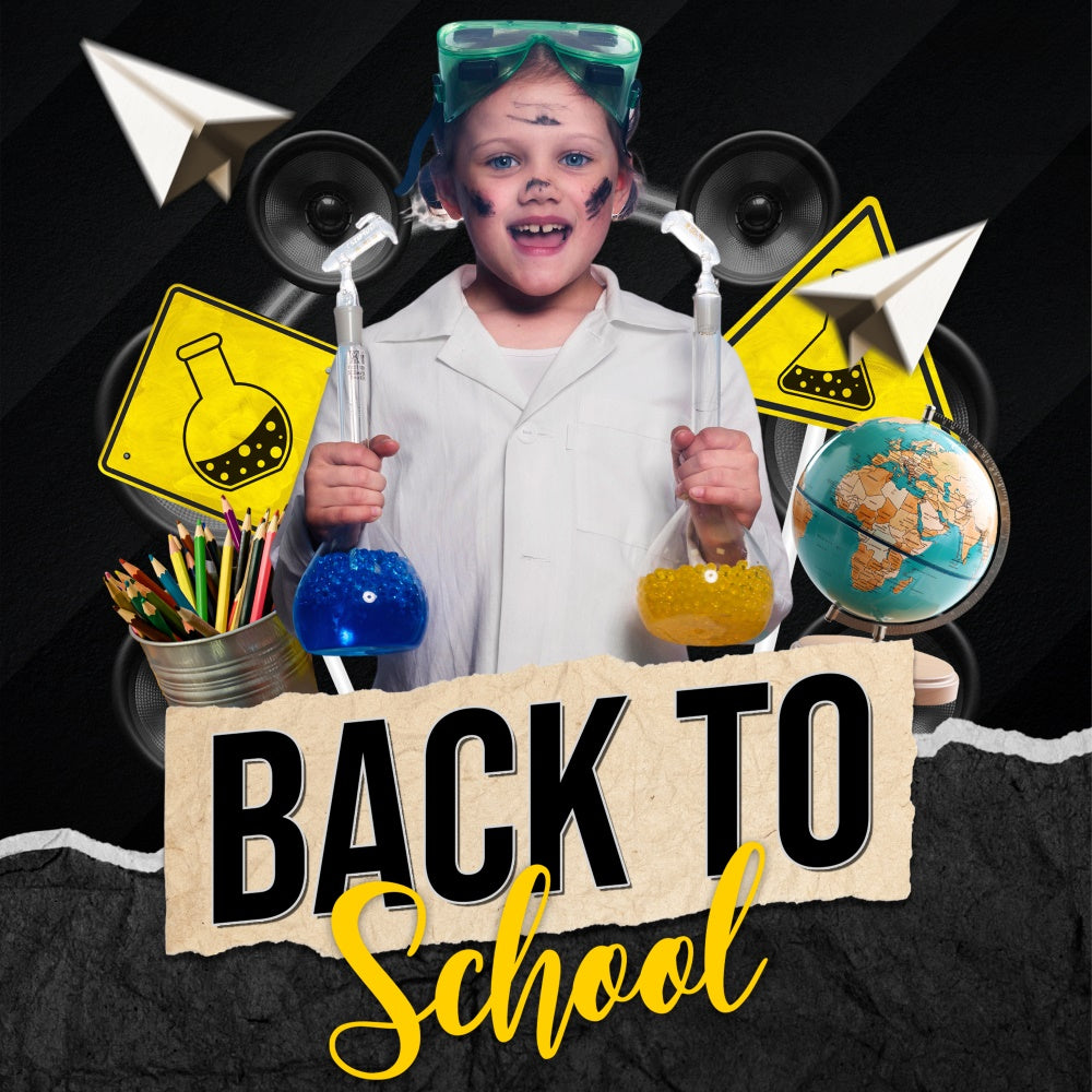 Back To School Backdrop Science Star Chemistry Customized Backdrop UK BRP6-35