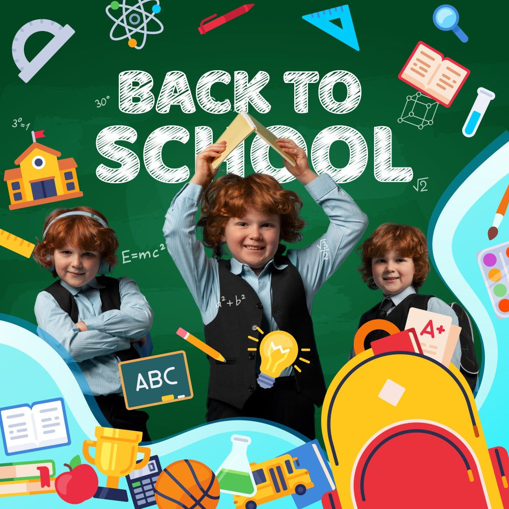 Back To School Backdrops School Zone Fun Personalized Backdrop UK BRP6-40