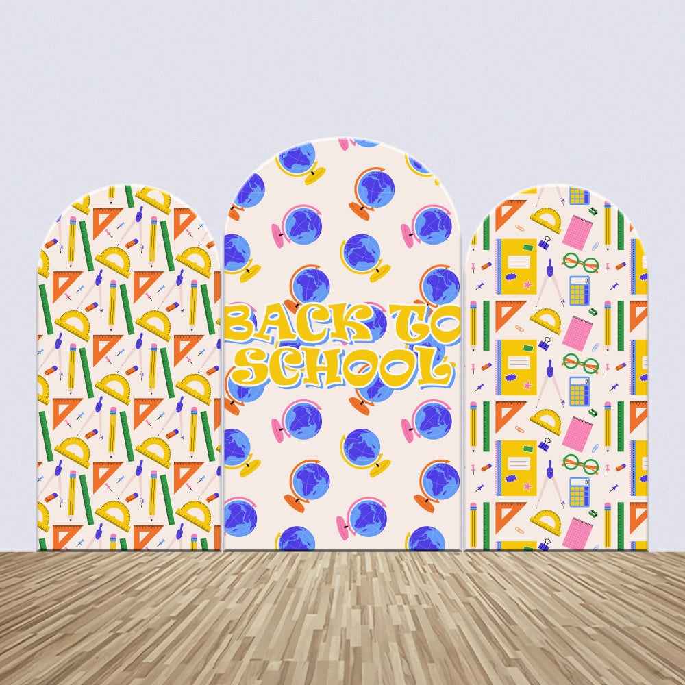 Back To School Backdrops Vintage Stationery Arch Backdrop Kit UK BRP6-41