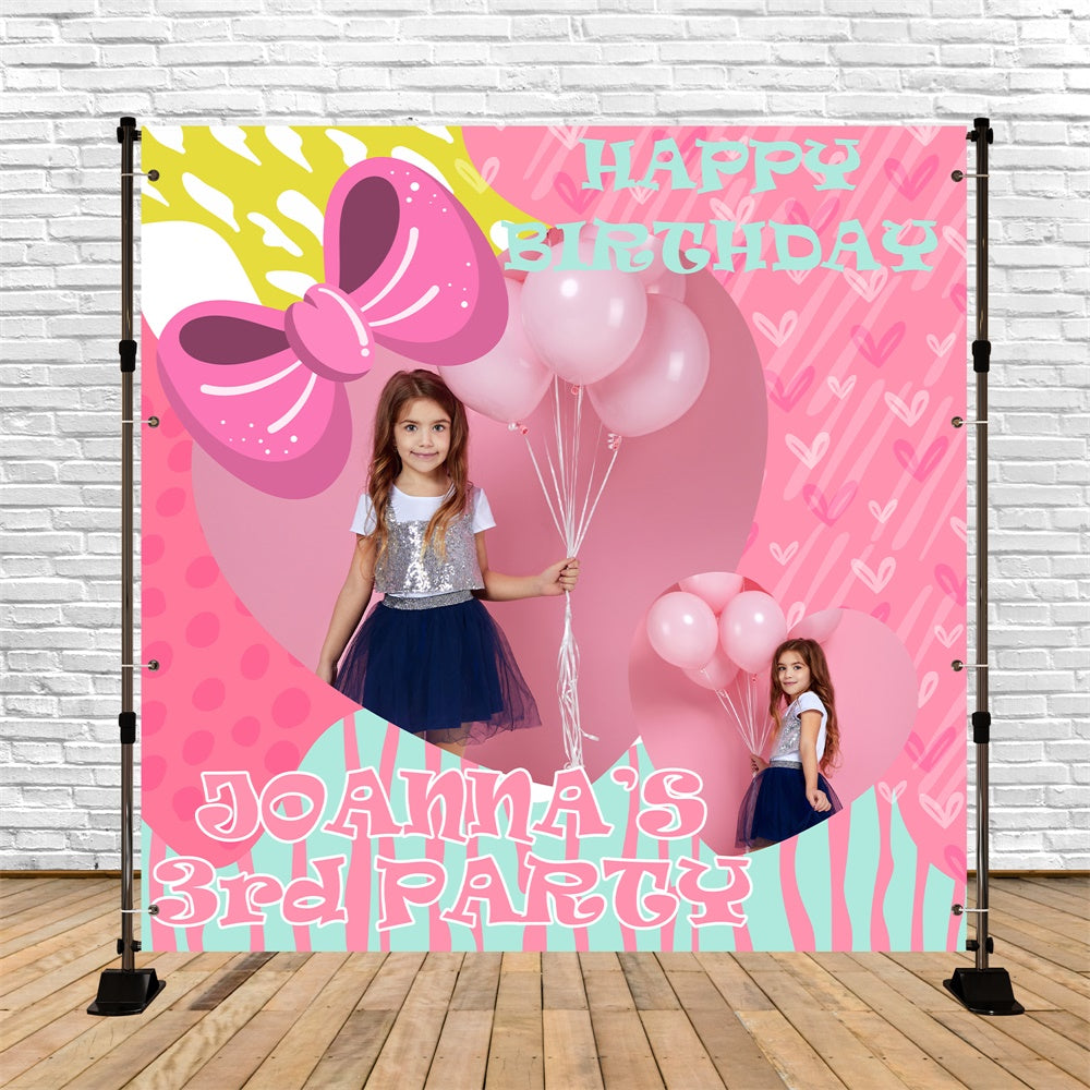 Backdrop For Birthday Party Dreamy Pink 3rd Birthday Backdrop UK BRP6-62