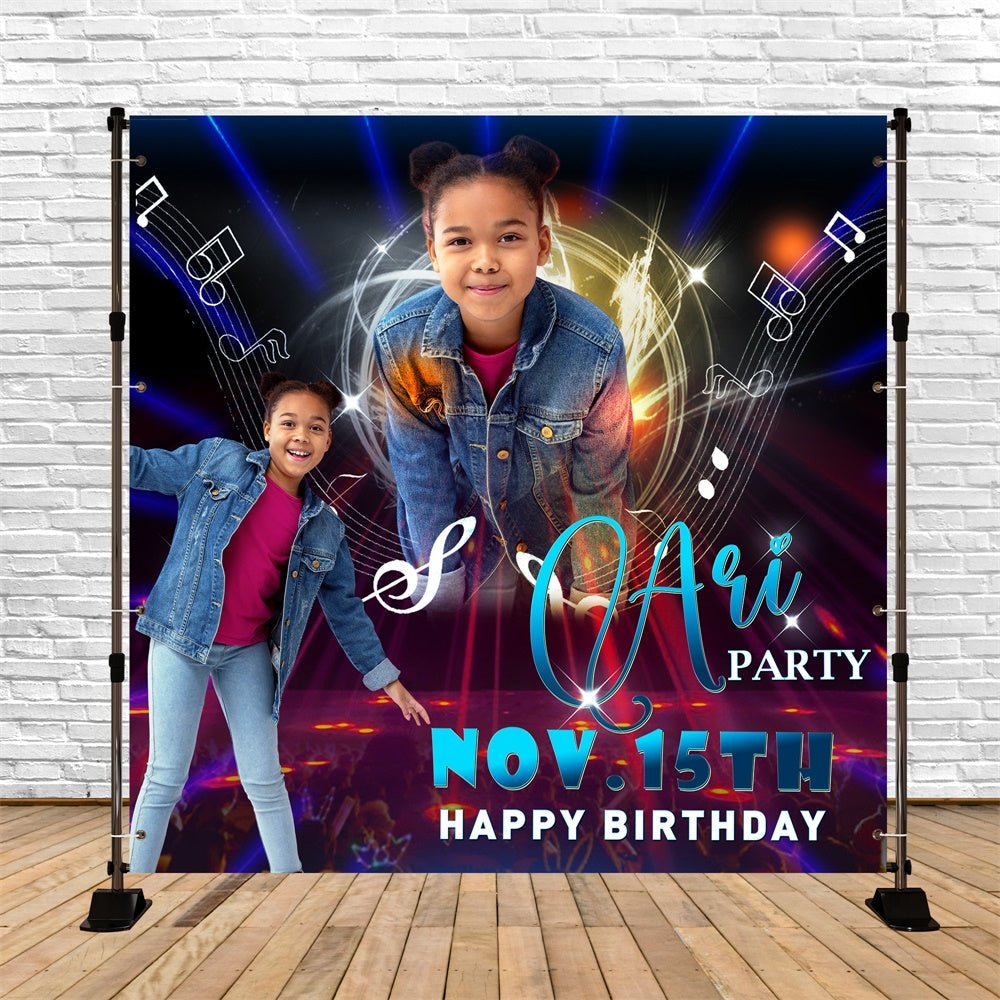 Customized Backdrop For Birthday Music Vibes Backdrop UK BRP6-81