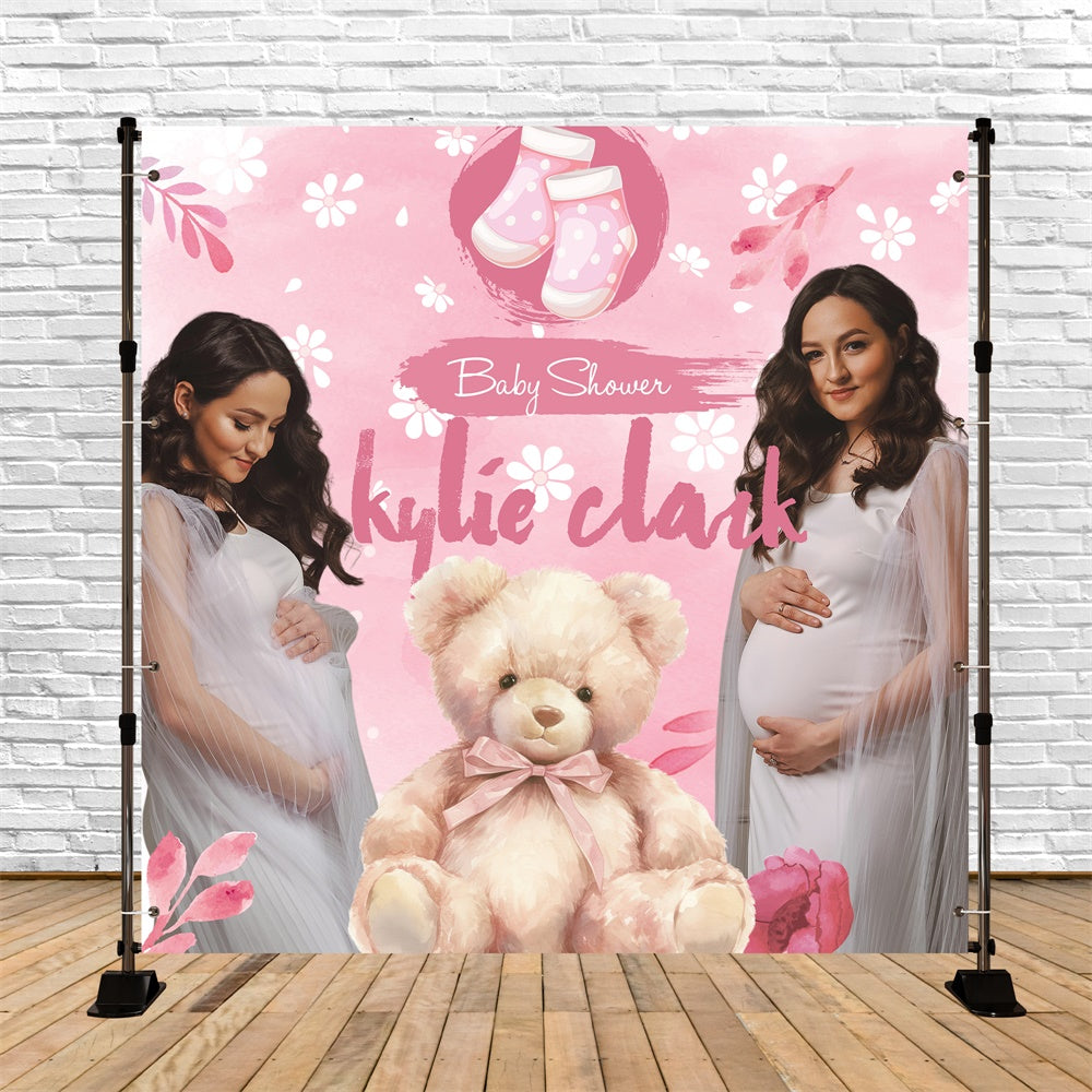 Baby Shower Backdrop Ideas Baby Socks Bear Custom Backdrop UK BRP6-9