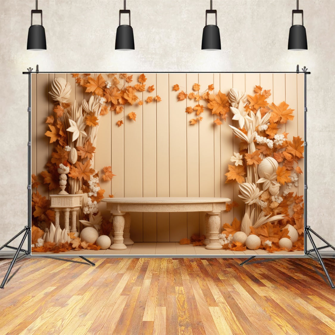 Autumn White and Orange Trees Backdrop UK BRP7-68