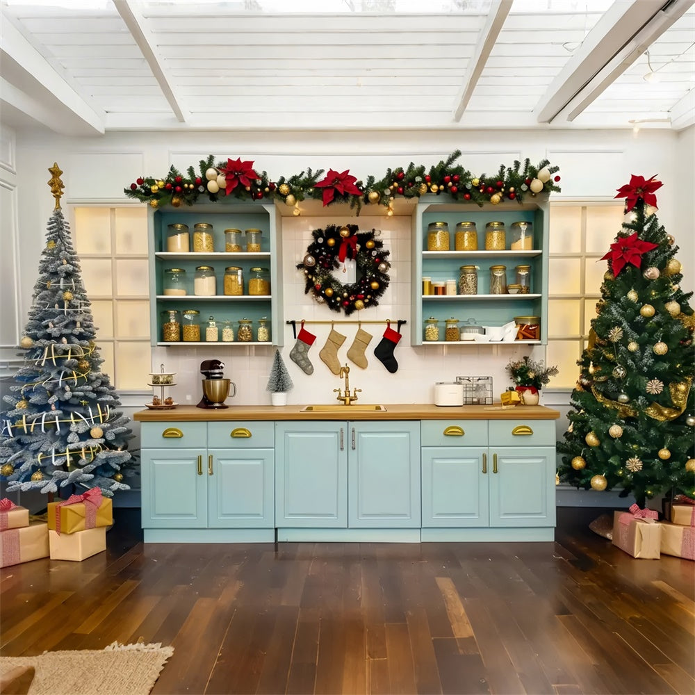 Christmas Kitchen Celebration Backdrop UK BRP8-3
