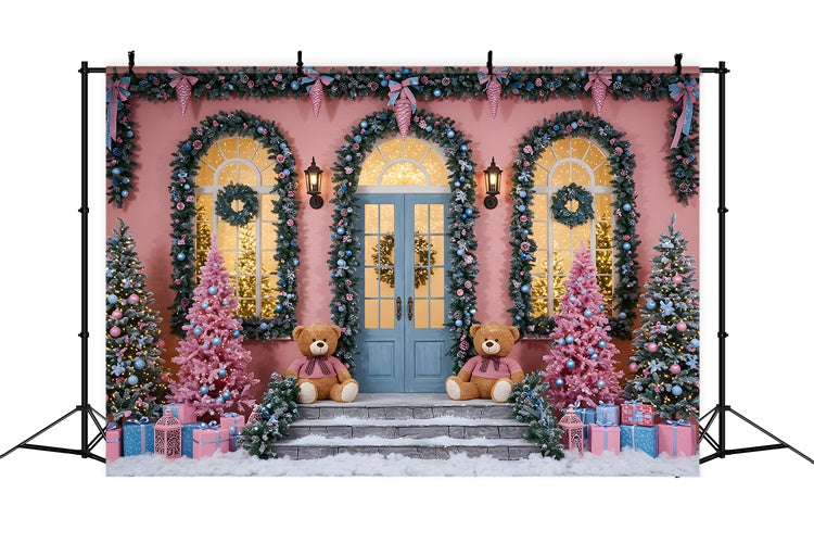 Christmas Photo Backdrops Teddy Bear Christmas Tree Backdrop UK By Magali