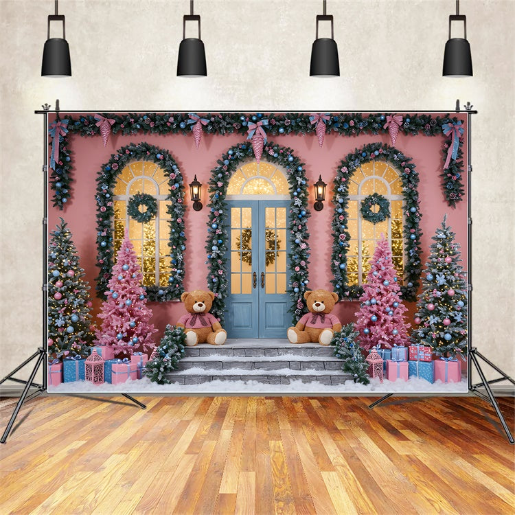 Christmas Photo Backdrops Teddy Bear Christmas Tree Backdrop UK By Magali