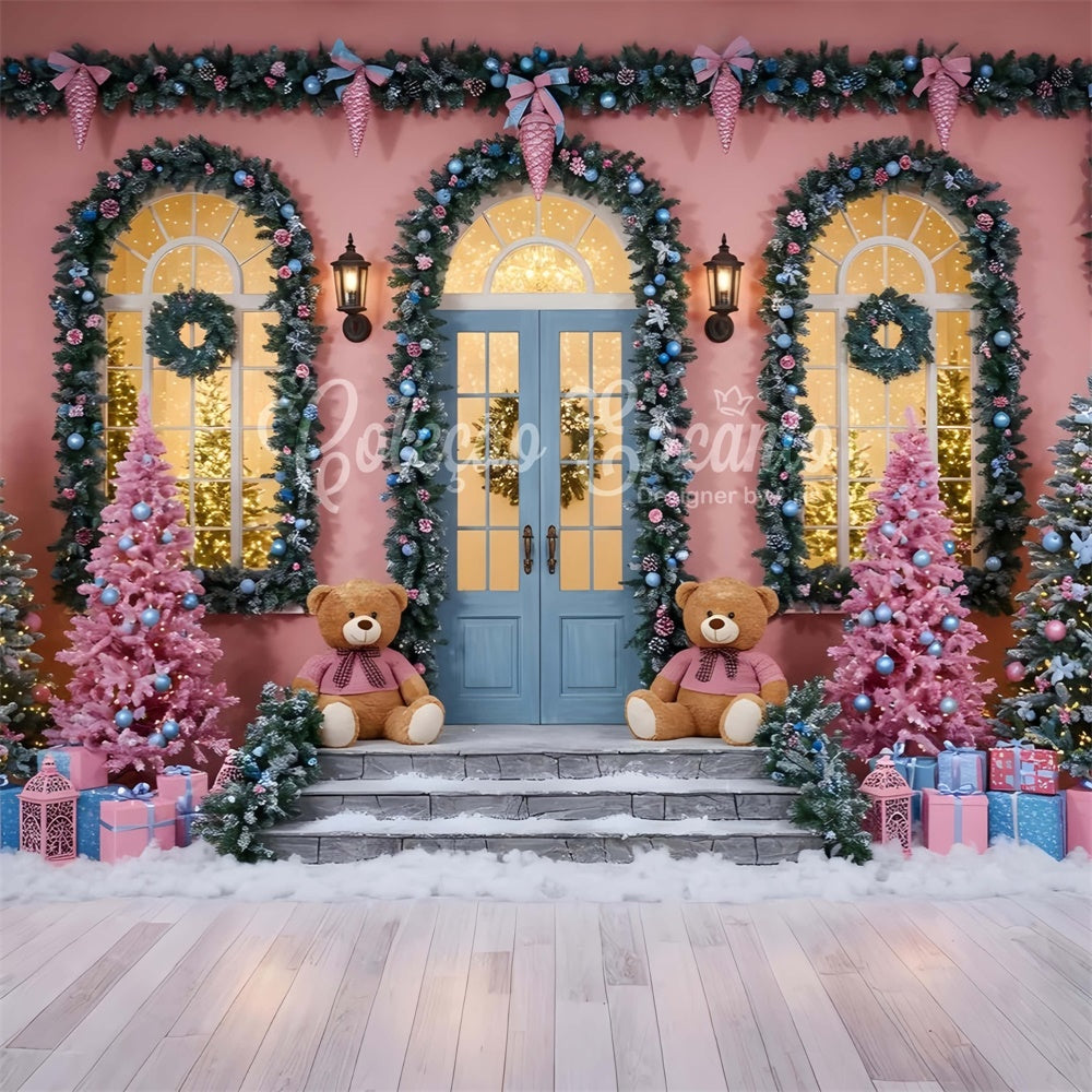 Christmas Photo Backdrops Teddy Bear Christmas Tree Backdrop UK By Magali