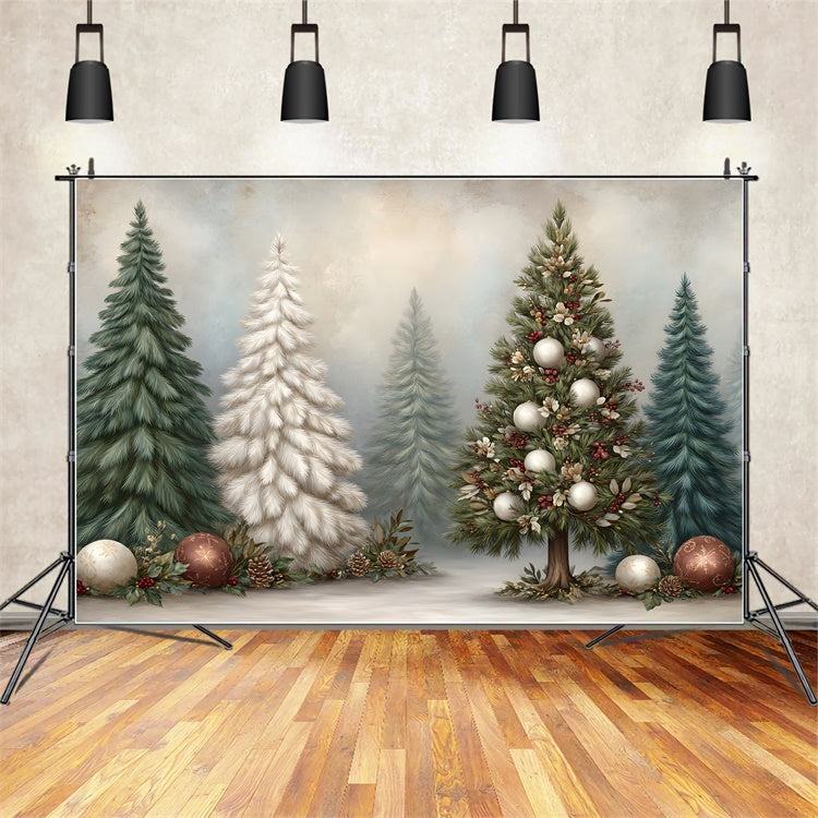 Christmas Tree Backdrop Christmas Pine Tree Ornament Backdrop UK By Magali