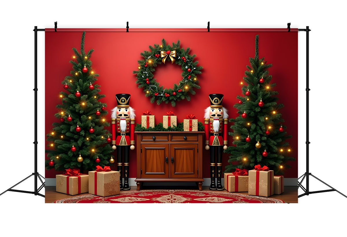 Xmas Backdrop Nutcracker Garland Display Backdrop UK By Magali