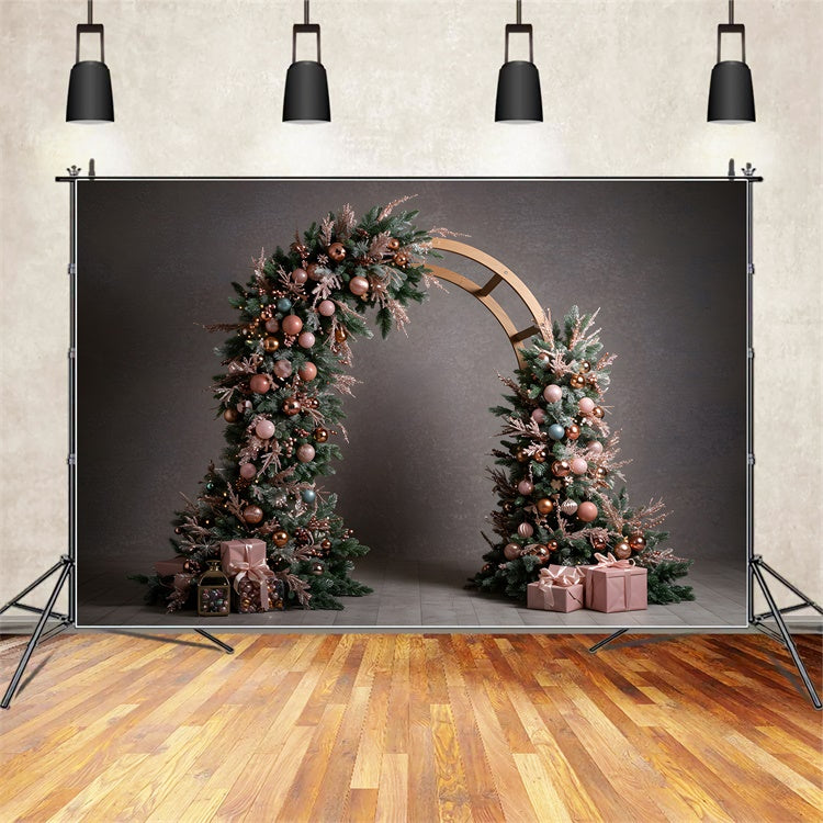 Christmas Backdrop Vintage Christmas Archway Present Backdrop UK By Magali