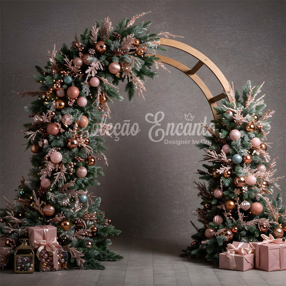 Christmas Backdrop Vintage Christmas Archway Present Backdrop UK By Magali
