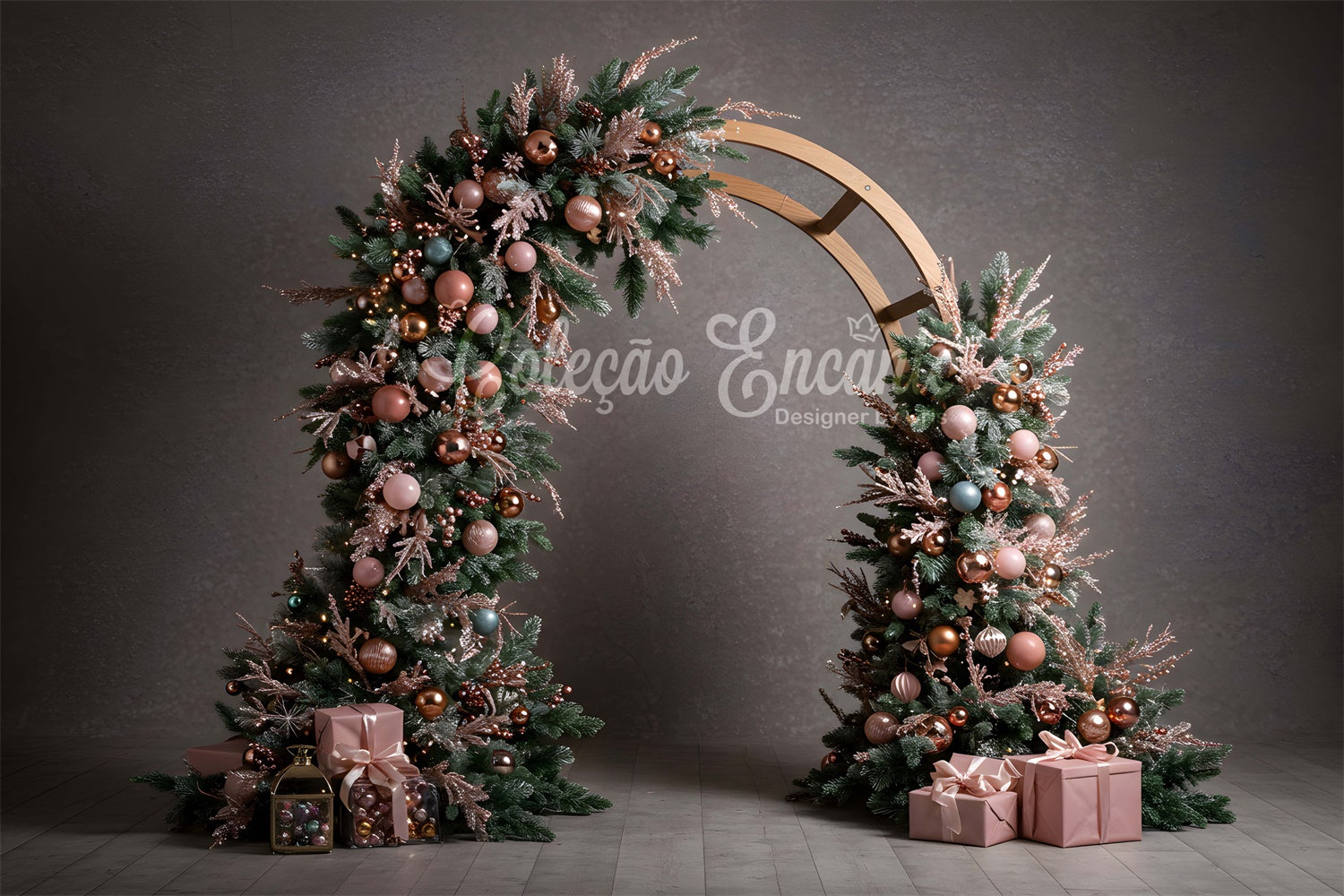 Christmas Backdrop Vintage Christmas Archway Present Backdrop UK By Magali