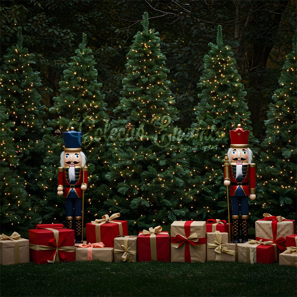 Christmas Tree Backdrop Nutcracker Gift Sparkling Trees Backdrop UK By Magali