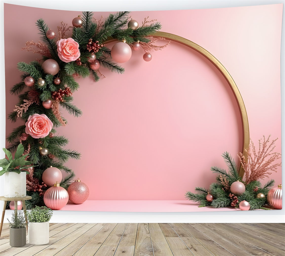 Christmas Backdrop Ideas Rose Arch Pink Theme Backdrop UK By Magali