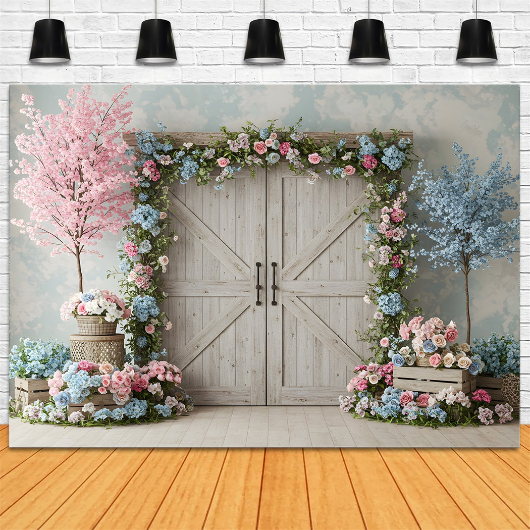 Mothers Day Photo Backdrop Ideas Pastel Cherry Blossom Door Backdrop Mother's Day UK By Magali