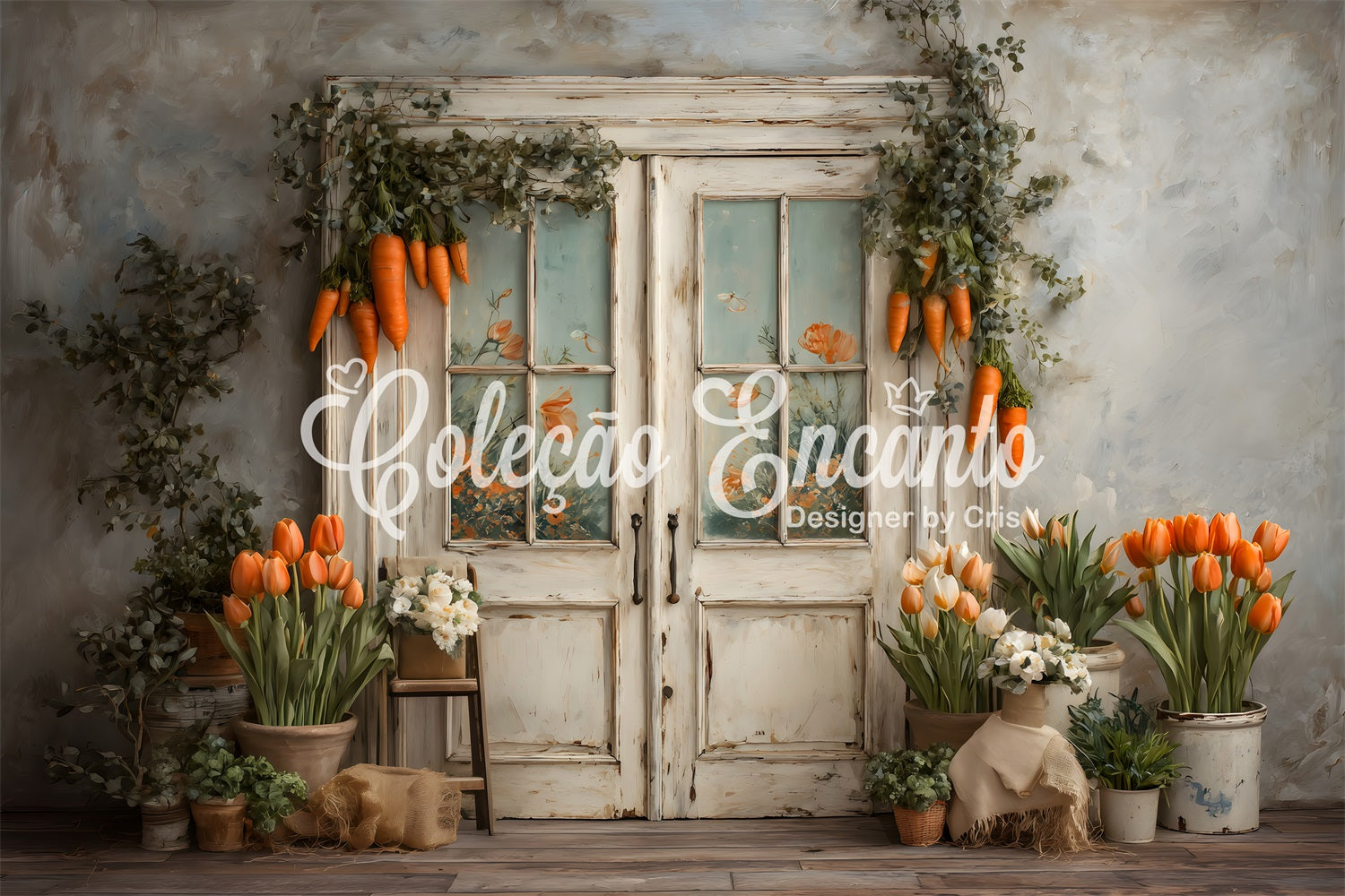 Carrot Backdrop Dppr Garland Tulip Daisy Easter Backdrops Ideas UK By Magali